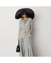Ralph Lauren - Shamus Striped Linen Maxi Skirt - Lyst