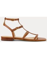 Ralph Lauren - Everley Calfskin Gladiator Sandal - Lyst