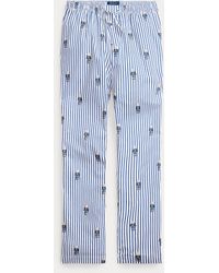 Polo Ralph Lauren Pantaloni da pigiama scozzesi in cotone - Blu