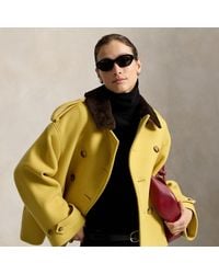 Polo Ralph Lauren - Shearling-Collar Wool Coat - Lyst