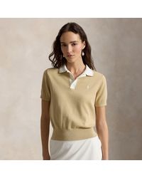 Ralph Lauren - Cotton-Blend Polo-Collar Jumper - Lyst