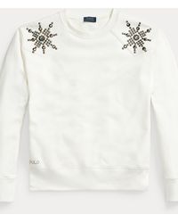 ralph lauren cropped fleece sweatshirt