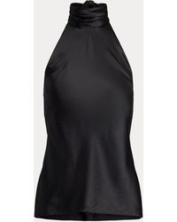 Ralph Lauren - Ralph Lauren Chilton Stretch Silk Charmeuse Top - Lyst