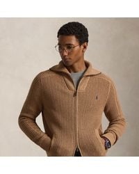 Polo Ralph Lauren - Logo-Embroidered Wool-Blend Cardigan - Lyst
