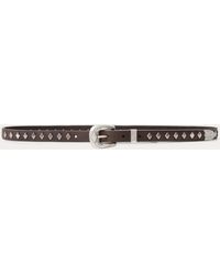 RRL - Studded Leather Slim Belt - Lyst