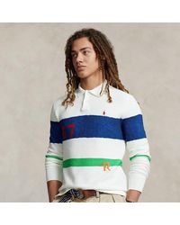 Polo Ralph Lauren - Mesh-knit Cotton Long-sleeve Polo - Lyst