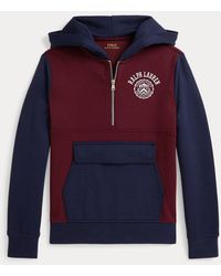 Polo Ralph Lauren - Ralph Lauren Boy's Logo Double-Knit Half-Zip Hoodie - Lyst