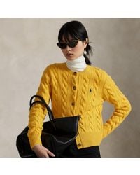 Polo Ralph Lauren - Cable-Knit Wool-Cashmere Cardigan - Lyst