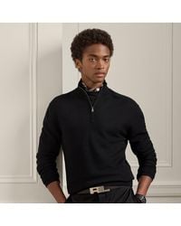 Ralph Lauren - Maglia in lana piqué con cerniera - Lyst