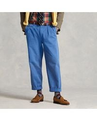 Polo Ralph Lauren Relaxed Fit Pleated Corduroy Trouser in Blue for Men ...