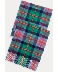 Polo Ralph Lauren - Plaid Fringe Wool Scarf - Lyst