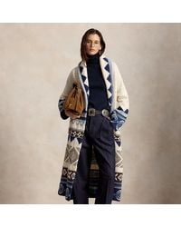 Polo Ralph Lauren - Geo-Motif Wool Cardigan Coat - Lyst