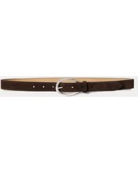 Polo Ralph Lauren - Stirrup-Buckle Calfskin Suede Belt - Lyst
