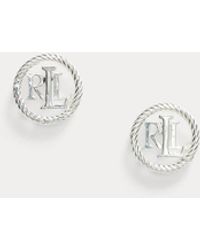 Ralph Lauren - Sterling Logo Studs - Lyst