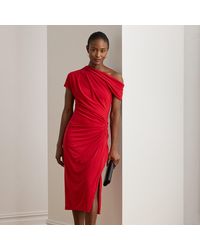 Ralph Lauren - Ralph Lauren Stretch Jersey Off-The-Shoulder Dress - Lyst