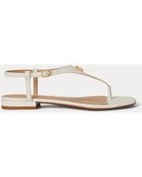 Ralph Lauren - Everley Ii Crosshatch Leather Sandal - Lyst