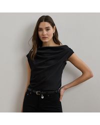 Ralph Lauren - Ralph Lauren Satin Charmeuse Off-The-Shoulder Blouse - Lyst