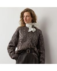 Ralph Lauren - Embellished Cable Wool-Cashmere Jumper - Lyst