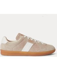 Ralph Lauren - Field Court 100 Leather-Suede Trainer - Lyst