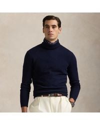 Ralph Lauren - Wool-Cotton Turtleneck Sweater - Lyst