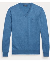 Uomo Abbigliamento da Maglieria da Maglioni con scollo a V PulloverGran Sasso in Cotone da Uomo colore Blu 