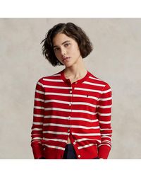 Polo Ralph Lauren - Striped Cotton-blend Cardigan - Lyst