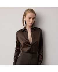 Ralph Lauren - Cameron Ii Straight Fit Charmeuse Shirt - Lyst