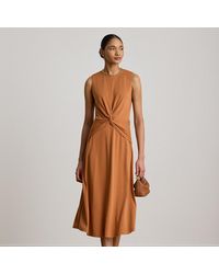 Ralph Lauren - Twist-Front Jersey Sleeveless Dress - Lyst