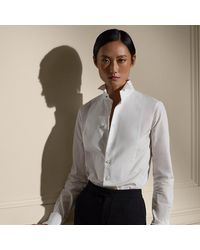 Ralph Lauren - Ralph Lauren Cotton Broadcloth Tuxedo Shirt - Lyst