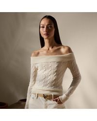 Ralph Lauren - Schulterfreier Pullover Mit Kaschmir - Lyst