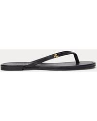 Ralph Lauren - Ralph Raquel Leather Flip-Flop - Lyst