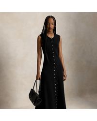 Polo Ralph Lauren - Buttoned Wool-Blend Sleeveless Dress - Lyst
