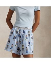 Polo Ralph Lauren - Bóxer Holgado De Algodón Con Polo Bear - Lyst