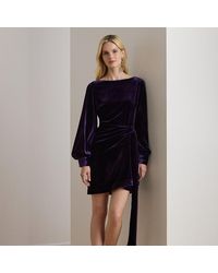 Ralph Lauren - Fluwelen Cocktailjurk Met Strik - Lyst