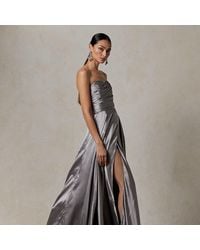 Ralph Lauren Collection - Ralph Lauren Leanne Silk Charmeuse Evening Dress - Lyst