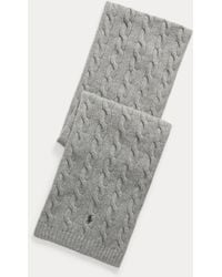 Polo Ralph Lauren - Cable-Knit Wool-Cashmere Scarf - Lyst