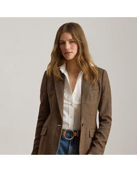 Ralph Lauren - Cotton-Blend Herringbone Blazer - Lyst