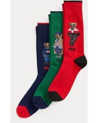 Polo Ralph Lauren - Polo Bear Trouser Sock 3-Pack Gift Set - Lyst