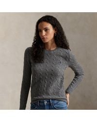 Polo Ralph Lauren - Cable Wool-Cashmere Crewneck Jumper - Lyst