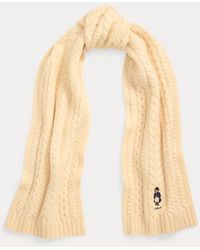 Polo Ralph Lauren - Polo Bear Cable-knit Wool-blend Scarf - Lyst