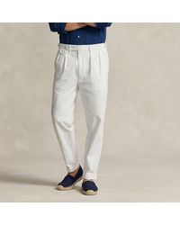 Ralph Lauren - Slim Tapered Fit Pleated Twill Pant - Lyst