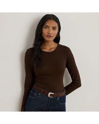 Ralph Lauren - Ralph Lauren Stretch Cotton Long-Sleeve Tee - Lyst