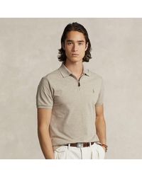 Polo Ralph Lauren - Custom Slim Mesh Polo-shirt Met Rits - Lyst