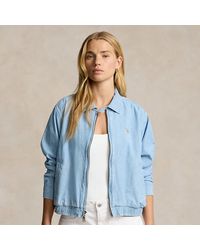 Ralph Lauren - Giacca a vento in chambray di cotone - Lyst
