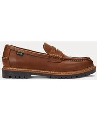 Polo Ralph Lauren - Leder-Pennyloafer Jett Mit Profilsohle - Lyst