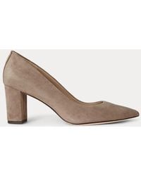Ralph Lauren - Ralph Lauren Lanette Suede Block-Heel Pump - Lyst