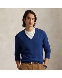Ralph Lauren - Cotton V-Neck Sweater - Lyst