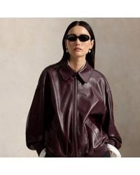 Polo Ralph Lauren - Leather Bubble Zip Jacket - Lyst