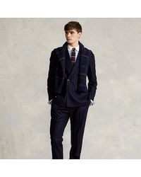 Ralph Lauren Polo Pinstripe Wool Flannel Suit - Blue