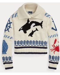 Pull motif ours en peluche Jean Polo Ralph Lauren en coloris Bleu | Lyst